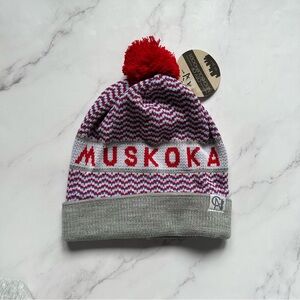 NWT City of Neighbourhoods US OS Muskoka Knit Beanie with Pom Pom